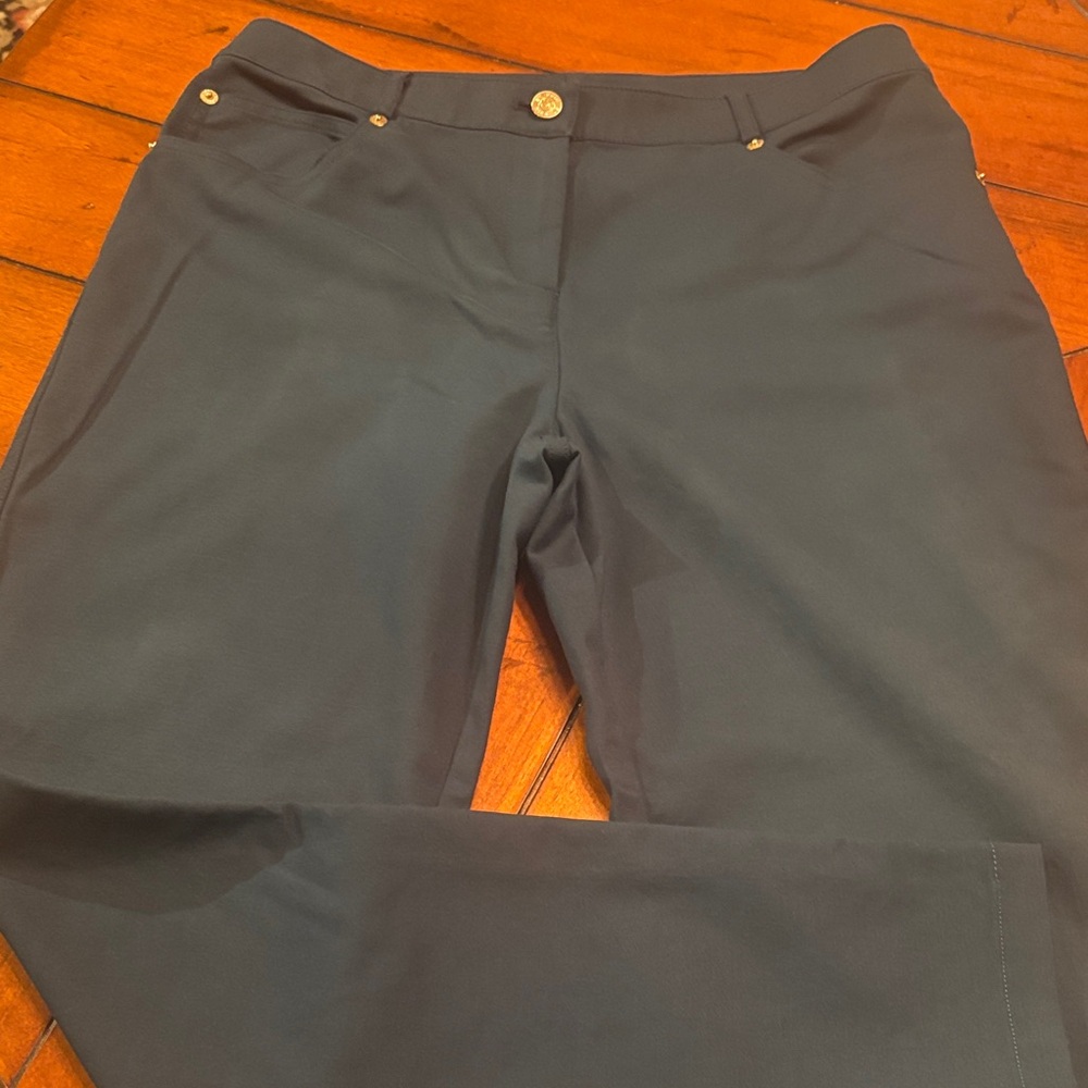 St John Green Trousers with Gold Button
